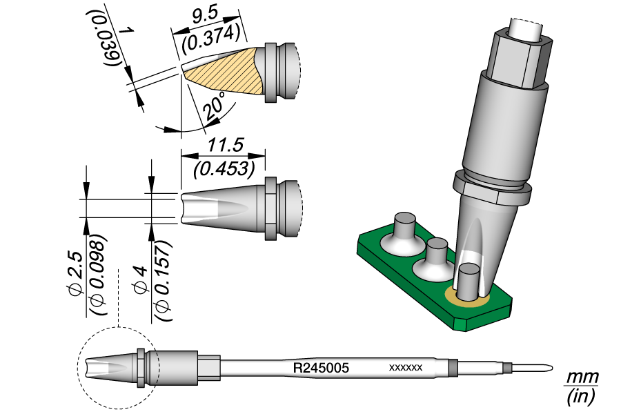R245005 - Cartridge Pin-Conector Ø2.5